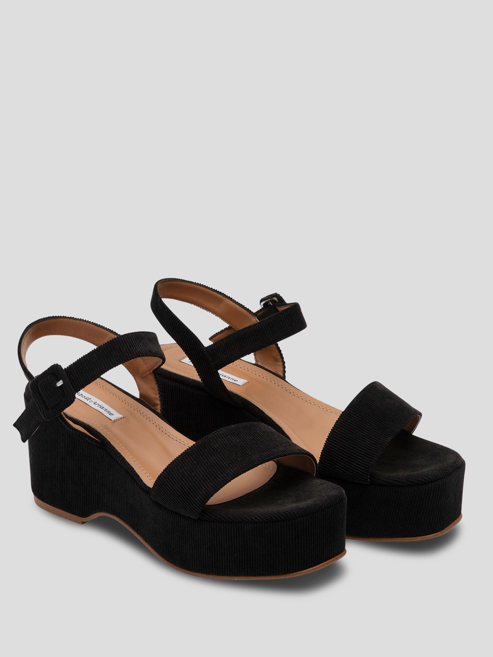 corduroy black platforms