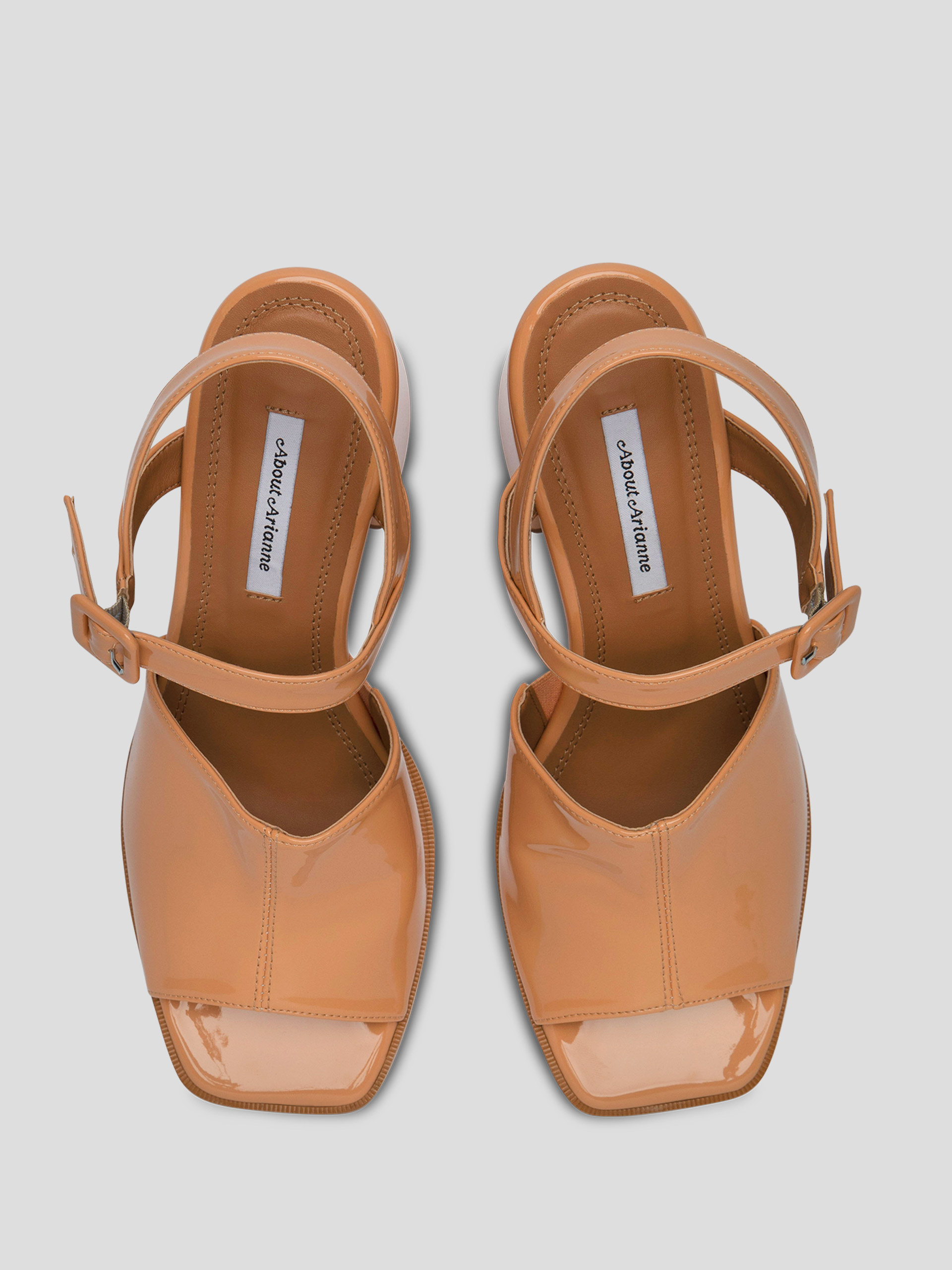 vegan leather heeled sandals
