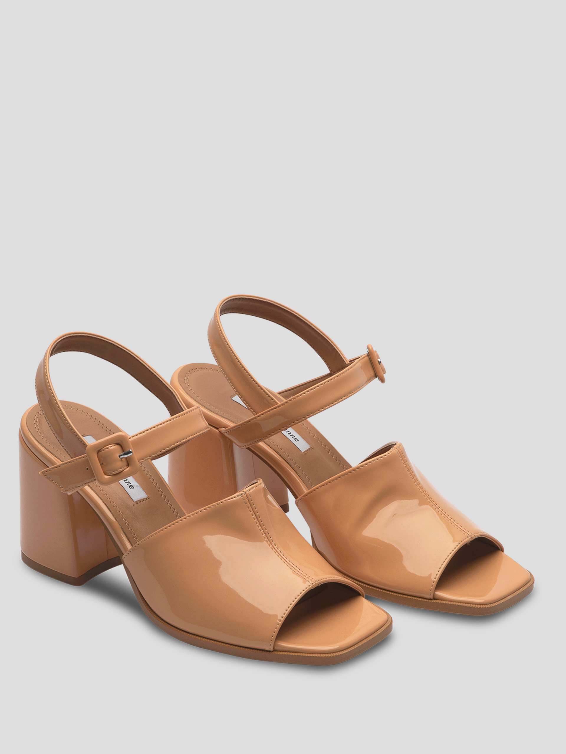 vegan leather heeled sandals