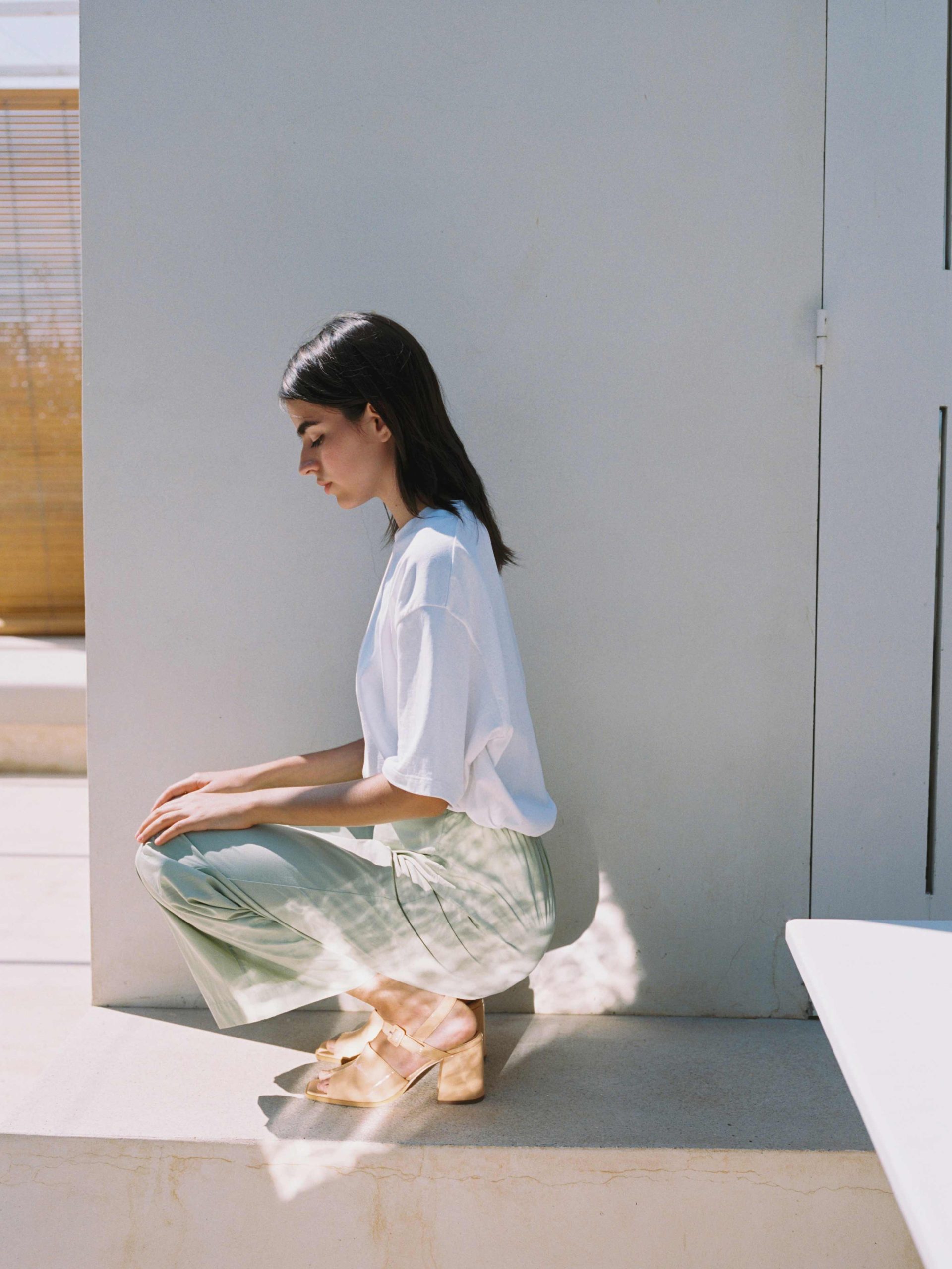 vegan leather heeled sandal