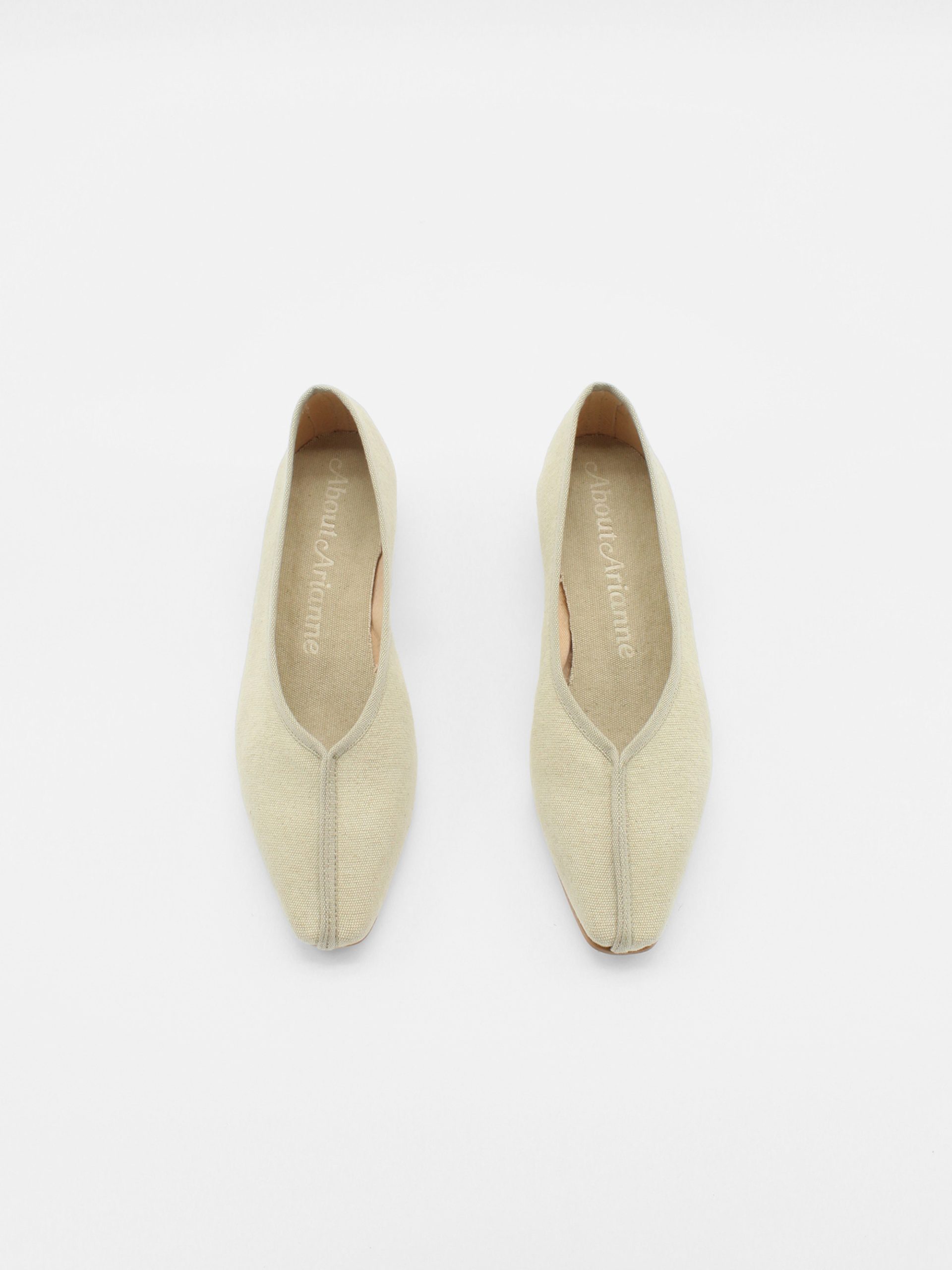 ballet pumps in light yellow by about arianne