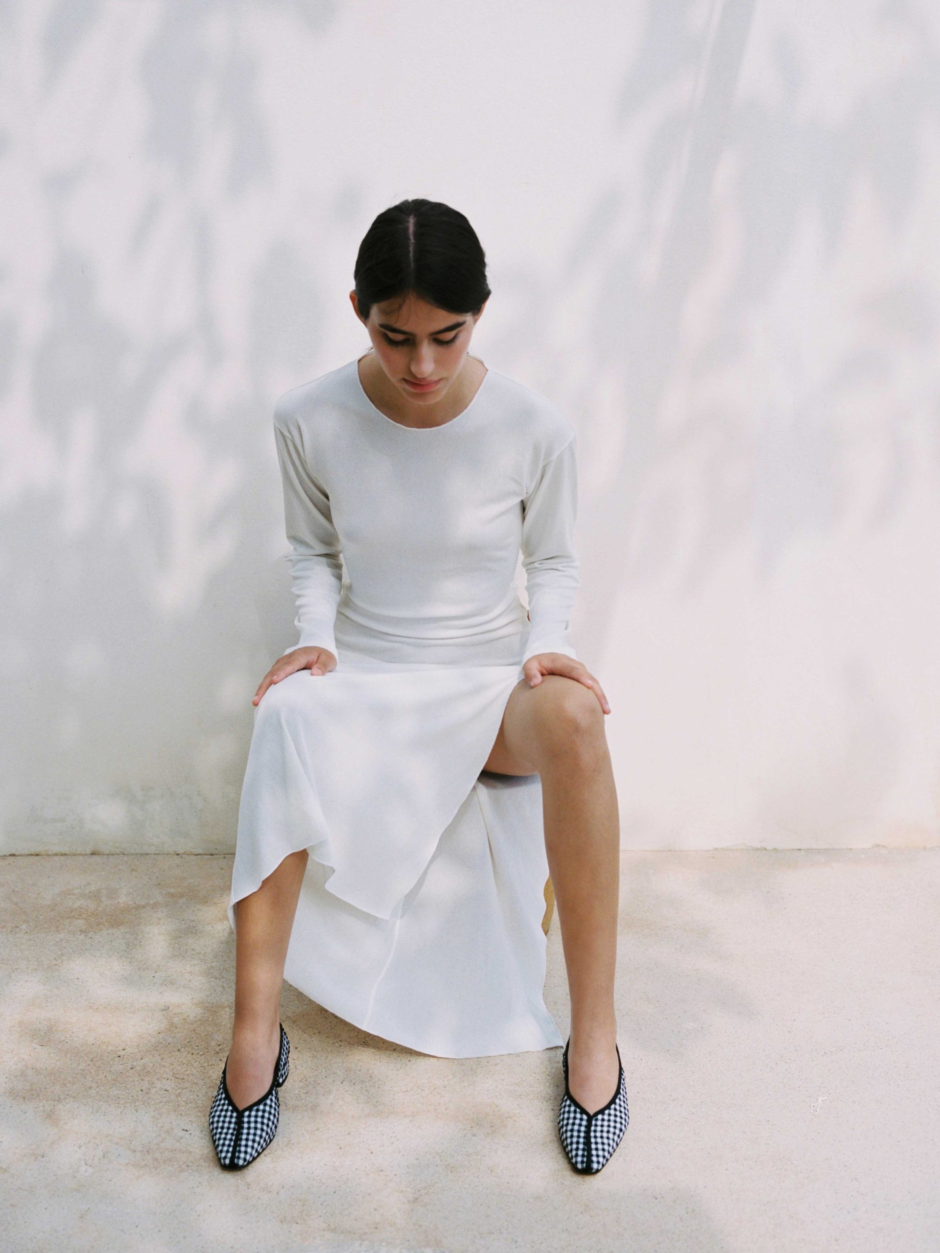 fabric vichy ballerinas